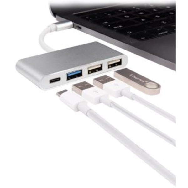 IG 1-ports typ-C nav med fyra USB-uttag för mobiltelefon