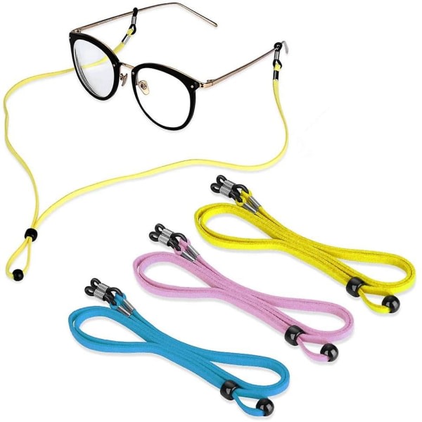 IC 3 st Multi-color Classic Pu Läder Justerbara Glasögon Solglasögon Pannband Glasögon Kedja Snodd Glasögon Rem