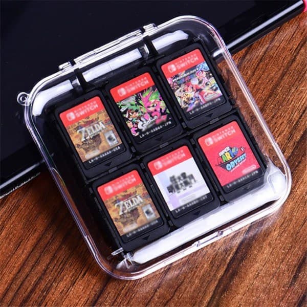 IC Oppbevaringsveske for Nintendo Switch-spill Transparent