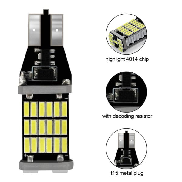 IC 2x bilbremselys T15 canbus LED