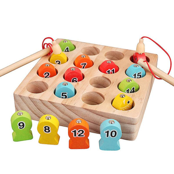 IC Magneettiset kalastuspelit, puulelut, lasten lelut 4-vuotiaille pojille
