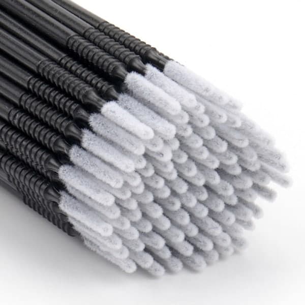 IC 100 stk Engangs øyenvippeforlengelse Micro Brush Applikator Lag svart