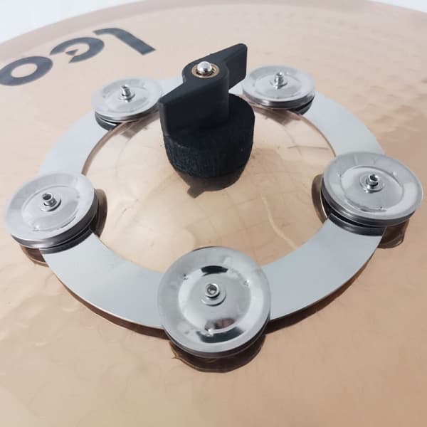 IC Trumcymbals Hi Hat Tambourin Trumset Set Klockor Percus Silver