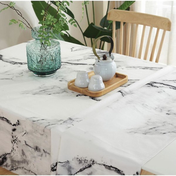 IC fargeglad marmor tapet abstrakt tekstur monokrom trykk, restaurant K rektangulær bordsduk