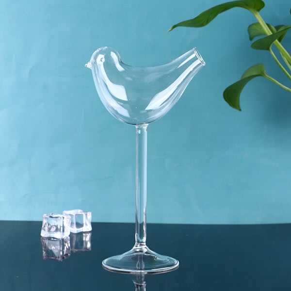 IC Genomskinliga fågelformade cocktailglass High Shed Wine Glass Dr 1