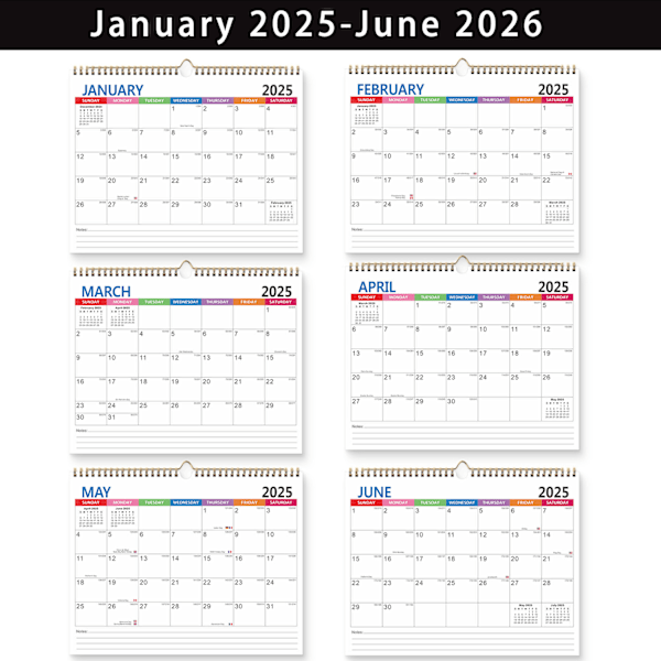 2025 Engelsk kalender enkel kreativ skrivbords kalender 18 månader mångnationell semesterkalender 2025.1-2026.6