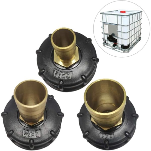 IC Hurtigkoblingsnippel til 1000 L tank, multitanke, messing slangetilslutning, IBC-tankadapter (32 mm) 3.2m