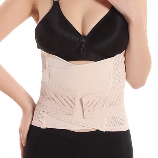 IC Beige vit mesh andningsbart graviditetsmagstöd L
