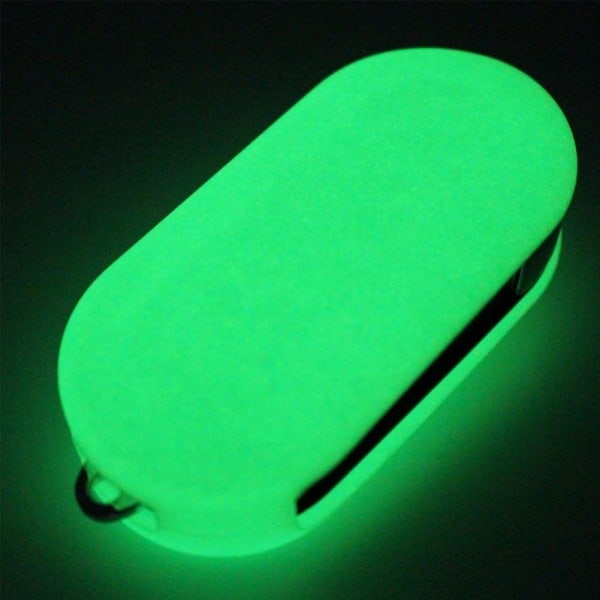 Lysegrønt cover til Fiat 500 3-knaps nøgleetui Beskyttelse Glow in The Dark IC