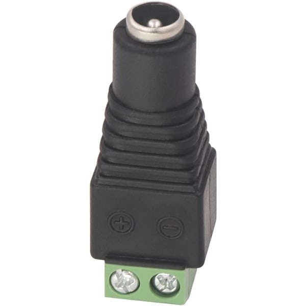 IC-set med 10 x 5,5 mm 2,1 mm DC hane och hona strömadaptrar för videoövervakningskamera DVR säkerhetssystem