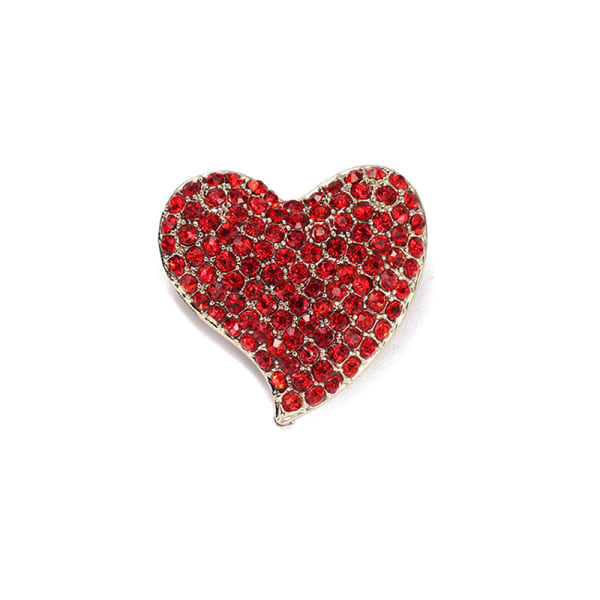 IC Rhinestone Love Heart Brosch För Lady Classic Party Office Br A3