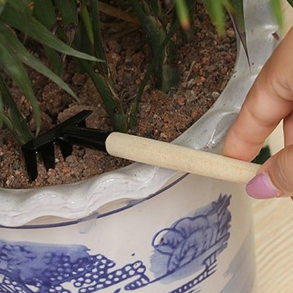 IC Set rakspets spade trädgårdsredskap tredelad mini suckulent växt lossande blomma spade-liten