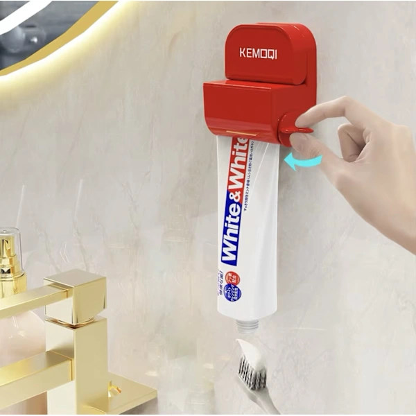 Toothpaste Rolling Tube Squeezer Dispenser Bathroom Accessory Wall Mounted CREAM