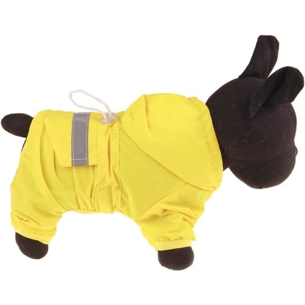 IC Pet Hund Justerbar Overall Vattentät Jacka med Säkra Reflekterande Ränder L (Blå)