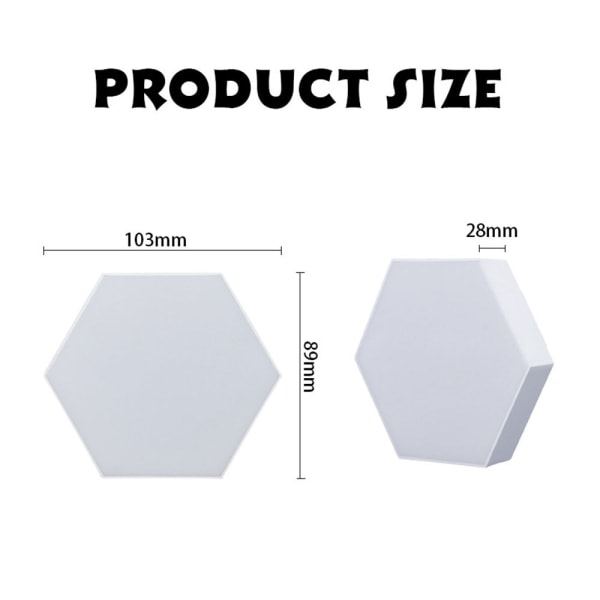 IC Hexagon Led seinävalaisin - 6 kpl RGB Modulaarinen Kosketusvalot Valo