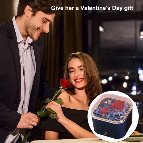 IC Ny ros smycken presentförpackning-romantisk present for kvinner