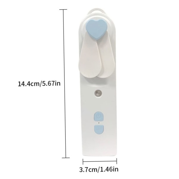 IC Bärbar Mini USB Handhållen Fläkt - Blå