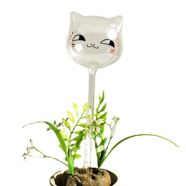 Set med 3 kattformede vanningskuler for hager, potteplanter