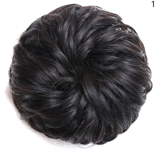 Syntetisk hårbulle peruk hästsvans hårförlängning Scrunchie Elasti 1