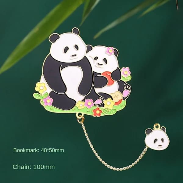 Metall Panda Bokmerke Bokklemme STIL 3 STIL