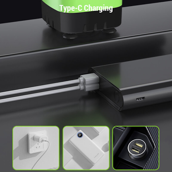 Bærbar Campingbruser Pumpe Genopladelig Elektrisk Bruser Pumpe med Smart Digital Display, 6000mAh, DUBUNS