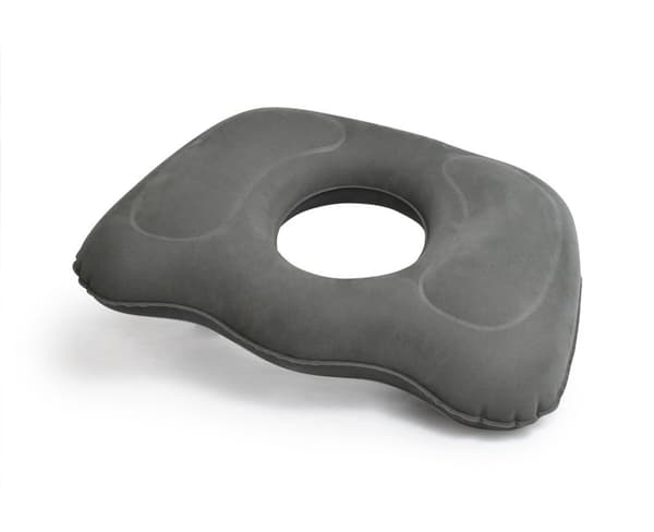 Ergonomisk - svanskotadyna - kontorsstol - sittring - ortopedisk - sittdyna - munkdyna - hemorrojder - sängsittdyna - grå