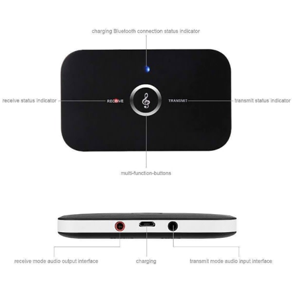 2-in-1 Bluetooth-lähetin ja vastaanotin Langaton TV Stereo o Adapteri