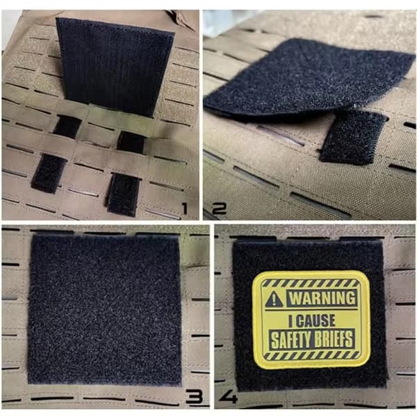 Velcro-patchpaneler til MOLLE/PALS-webbing - 4 stk.