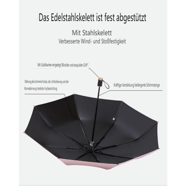 IC Foldbart paraply til regn og sol, solskærm