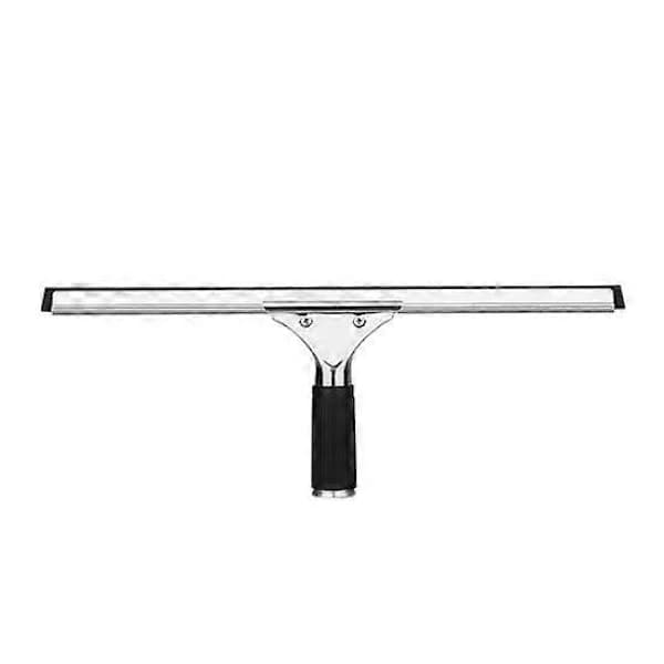 Vindueskraber Rustfrit Stål Silikoneblad Med Langt Håndtag til Badeværelse Bruseglas Rengøring Sort 45 cm black 45cm