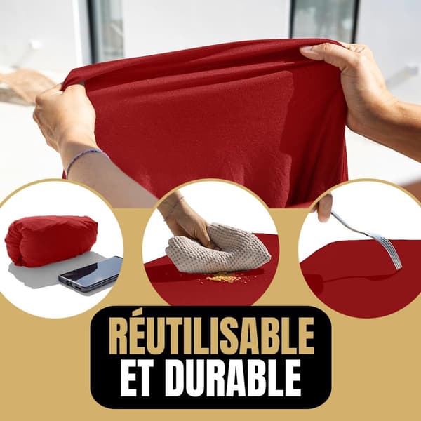 Röd - rektangulär - elastisk - alla - tillfällen - festduk - födelsedagsfestdekoration - 183 - 76 - cm - trädgårdsduk