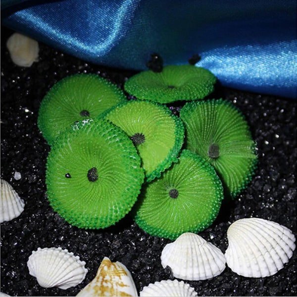 IC Soft Disc Coral Aquarium Artificiell Fisktank Ornament Dekor Blå