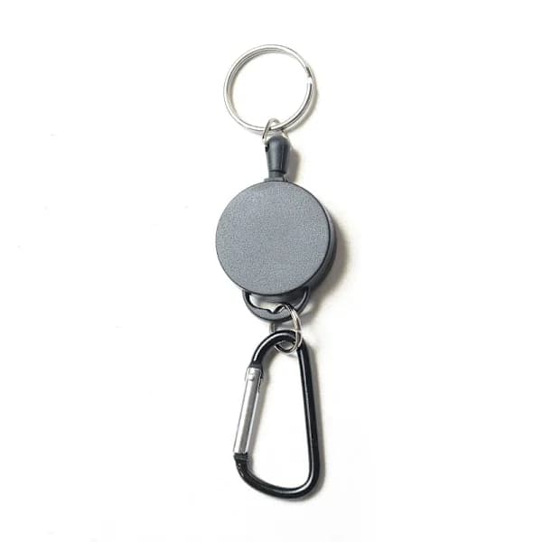 2-pack - Retractable Keychain / Key Holder with Cord, Black