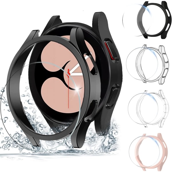 Galaxy Watch 5 44mm case, Samsung Watch 4 skärmskydd 44mm[4 IC