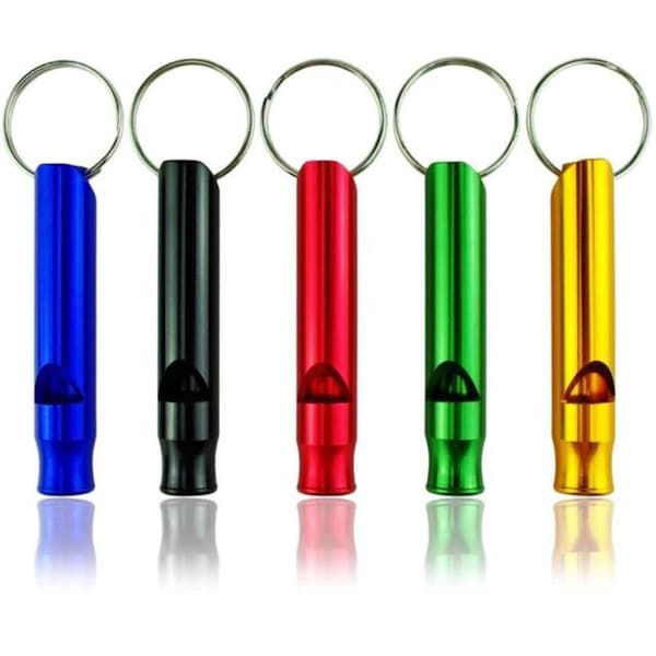 Aluminium fløjte-nøglering, 6 cm nødfløjte-nøglering til udendørs camping og vandring, unisex, bronze