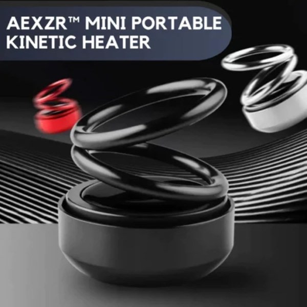 Portable Kinetic Mini Heater, Mini Portable Kinetic Heater, Portable Kinetic Heater for rom, Ehicles, Badrum Svart