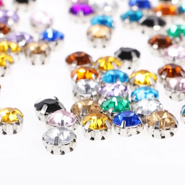 4x100 stykker sybare diamantkrystaller akryl strass utsmykning 8mm