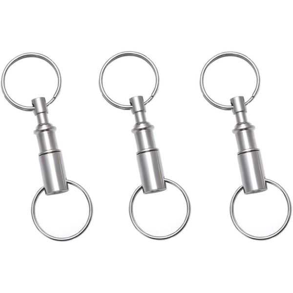 3 Pack Quick Release Löstagbara Pull Apart Nyckelringar Nyckelringar IC