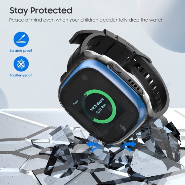 Smartwatch-koffert Kompatibel med Xplora X5 Play, hard PC-koffert med IC
