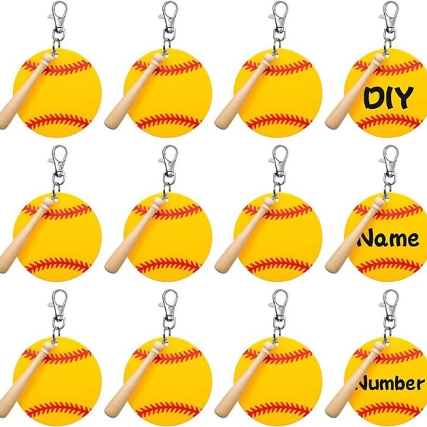 12. Baseball Nyckelringar Sport Nyckelring 2 2 2 IC