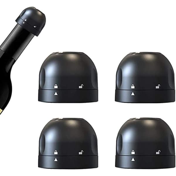 4 stycken Vinflaskproppar Champagne Silikonpropp Återanvändbar
