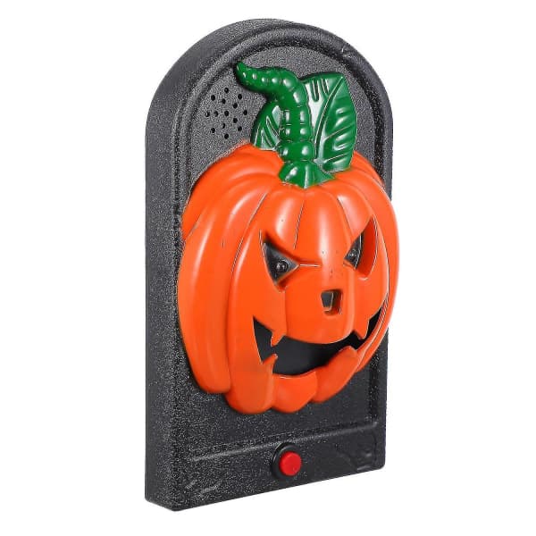 IC Halloween skrämmande pumpa dörrklocka Glödande spöklik pumpa dörrklocka leksak