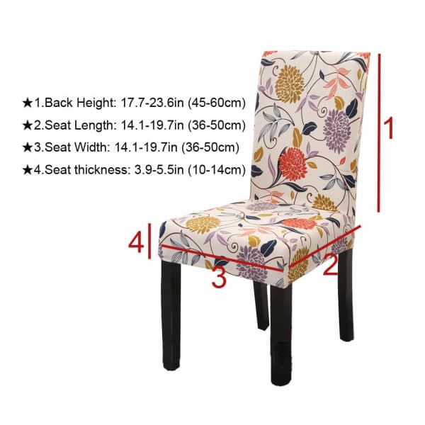 IC Stolsöverdrag Leaf Flower Stolsunderlägg Set med 6