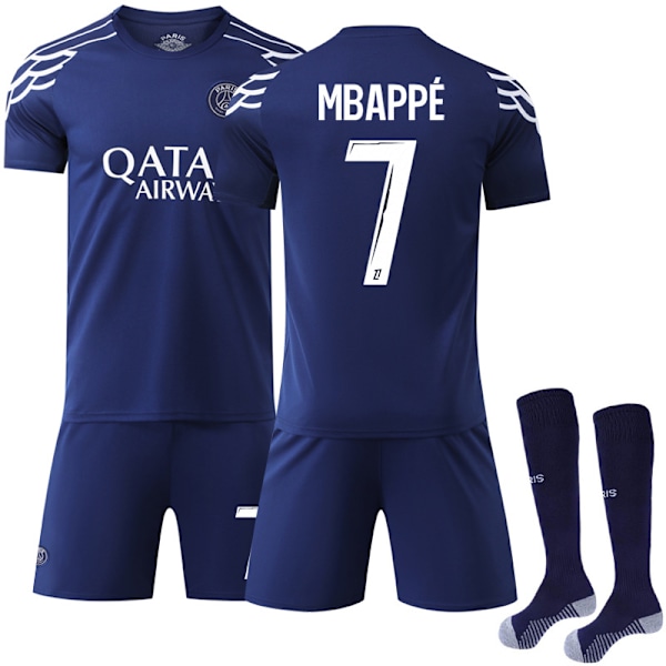 -25 nye sportsdrakter 10 Dembele klubb fotballklær Nr. 30 Messi Paris tre bortekamper Size 19 socks #twenty four
