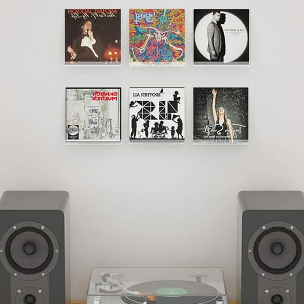 6-pack - Väggmonterad - Vinylskivdisplay - Albumdisplay - Displayställ - Lätt - Robust - Lämplig - Hem - Restaurang