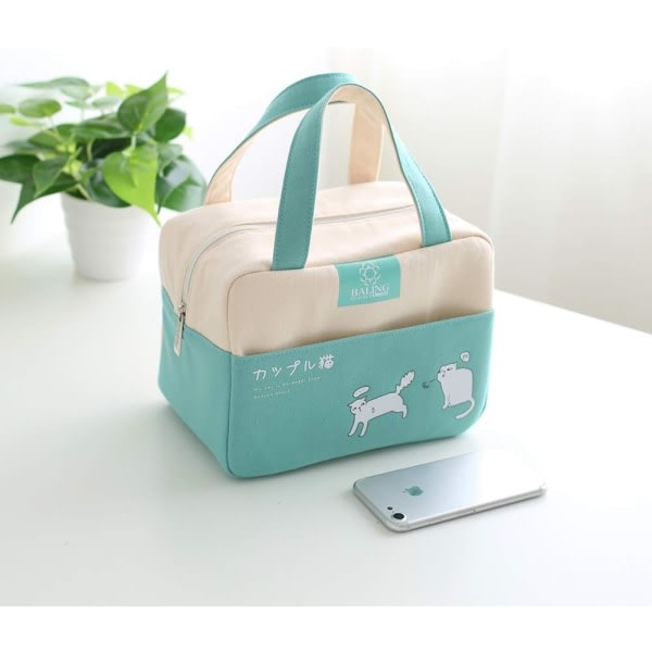 IC Bento Lunch Bärväskor - Thermal kylare Lounas Handväska med fickor Hållbara handtag Fashionabla japanska tryck för barn Tonåringar