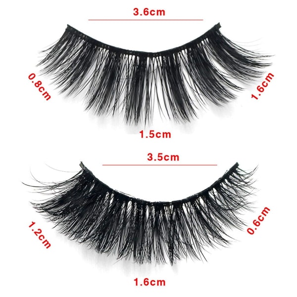IC Lösögonfransar Faux Mink Fransar 20 Par Lång Dramatisk Fluffig Volym Naturliga Falska Ögonfransar Värdepaket MC-7