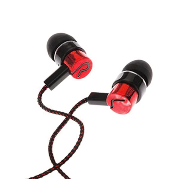 IC iPhone Samsung 3,5 mm in-ear hörlurar med tråd (röd) Röd