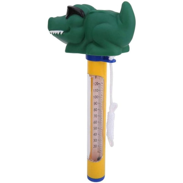 Tecknad Solkrokodil Pooltermometer med Snodd