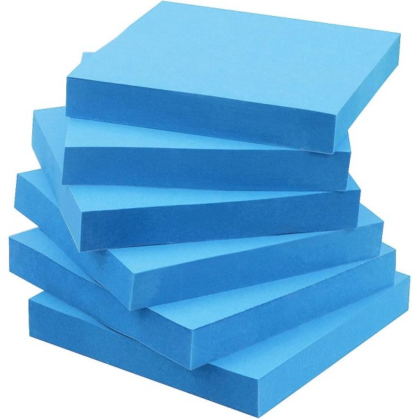IG Sticky Notes 3x3 selvklæbende sedler blå farve 6 puder, 100 roserøde